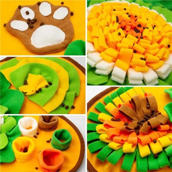 Pet Snuffle Mat for Small & Medium Dogs,Interactive Sniff FeedingMat for Puppies - Picture 4 of 7